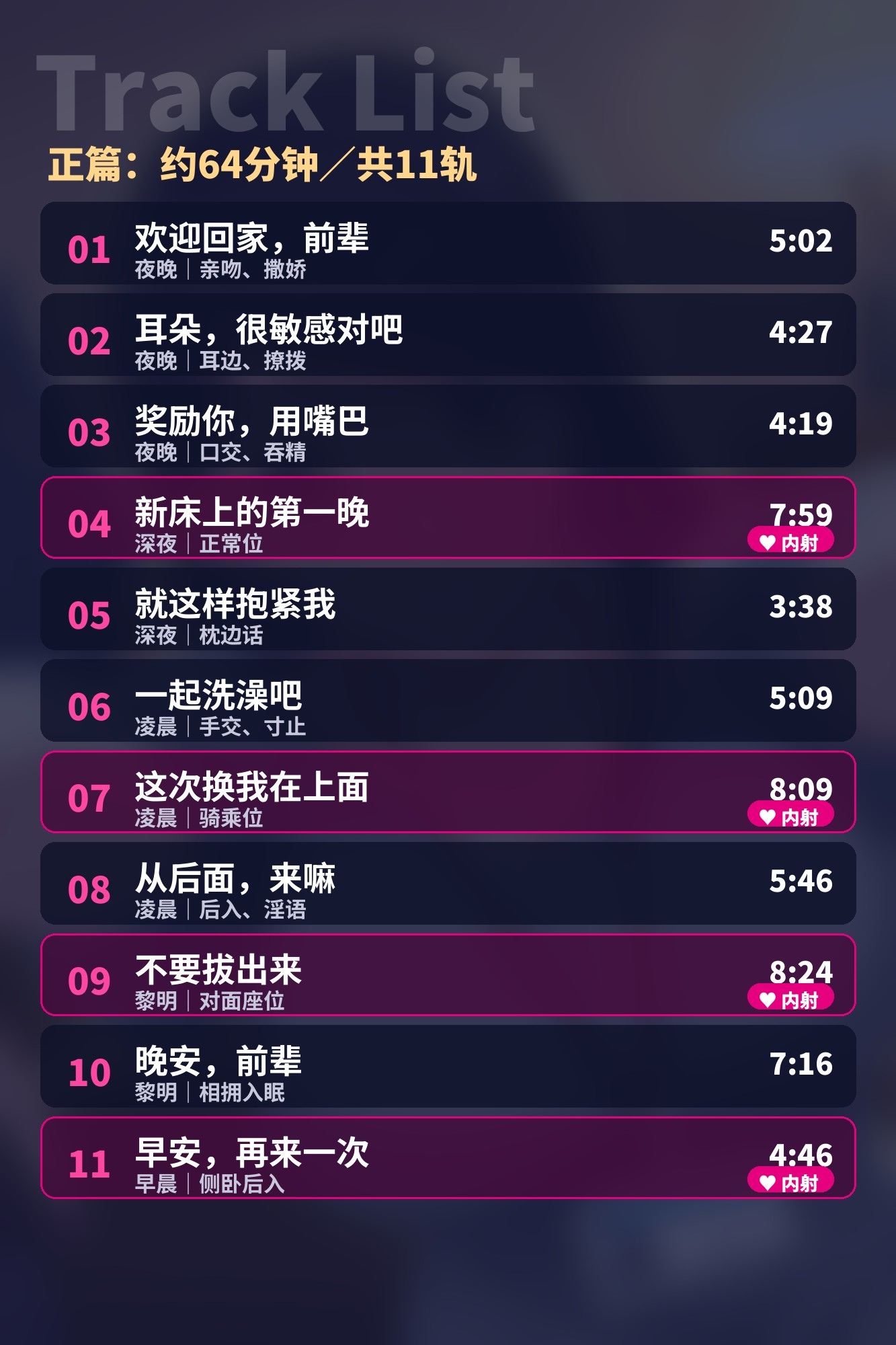 【简体中文版】【64分钟·纯爱甜蜜内射】同居第一晚,职场新人后辈女友“前辈,今晚不让你睡哦”缠着你要了一次又一次,射在里面直到天亮(无NTR) – Preview 6