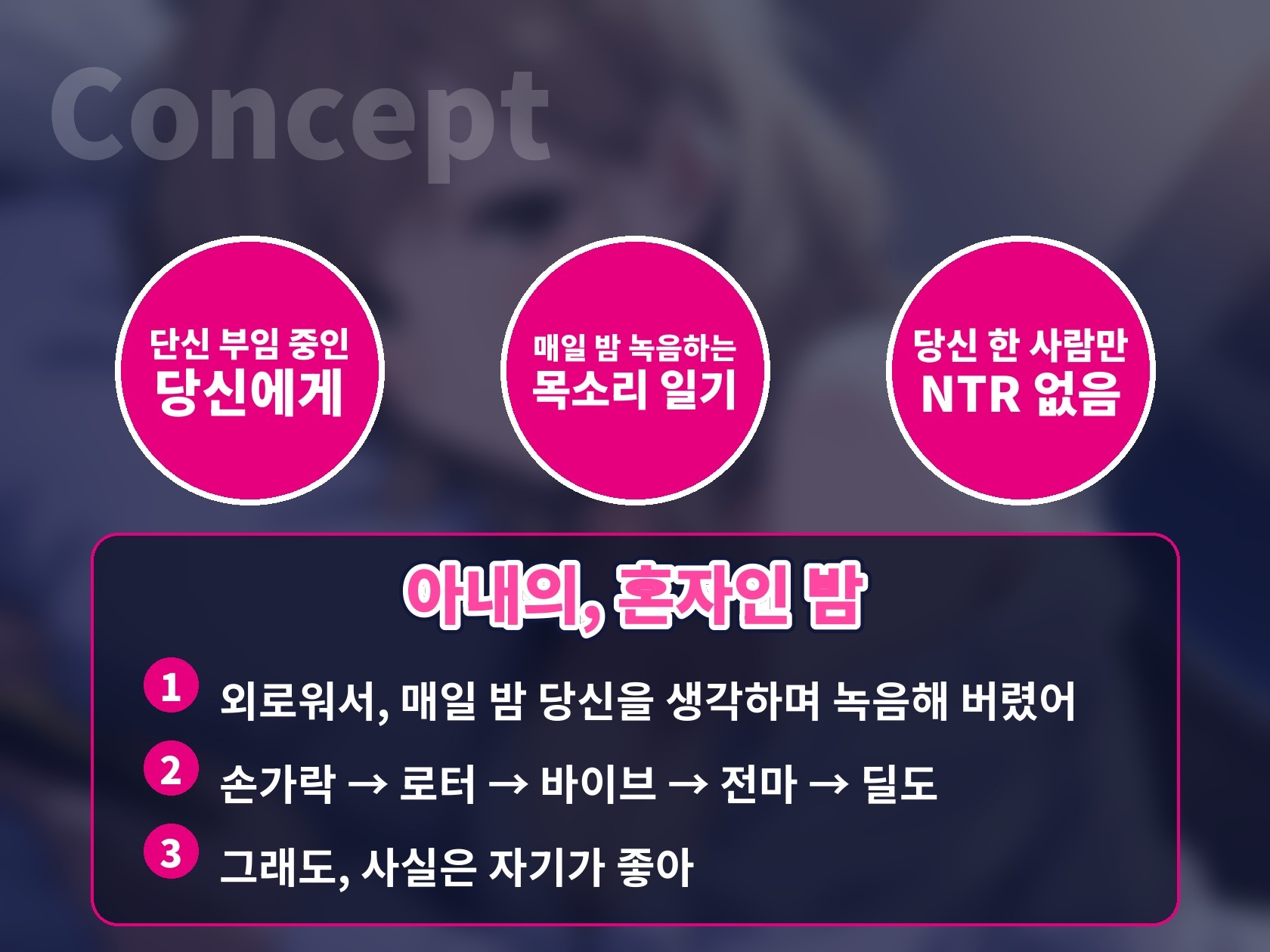 【한국어 자막판】한결같은 아내의 비밀 목소리 일기 ~단신 부임한 당신에게만 들려주는 자위~(유부녀 ASMR/NTR 없음)