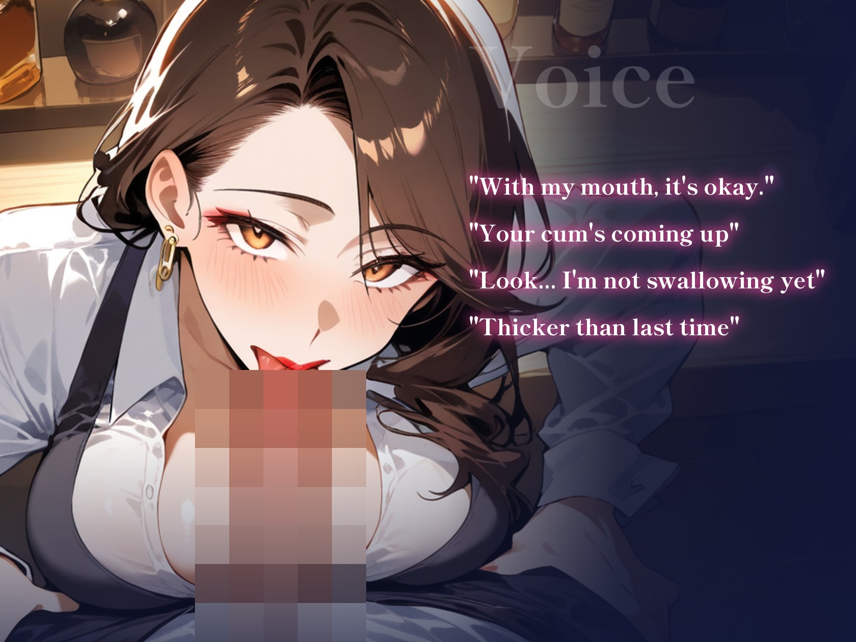 [ENG Sub] Bar Owner Onee-san Swallows Every Load: Blowjob Only, Cum in Mouth x5