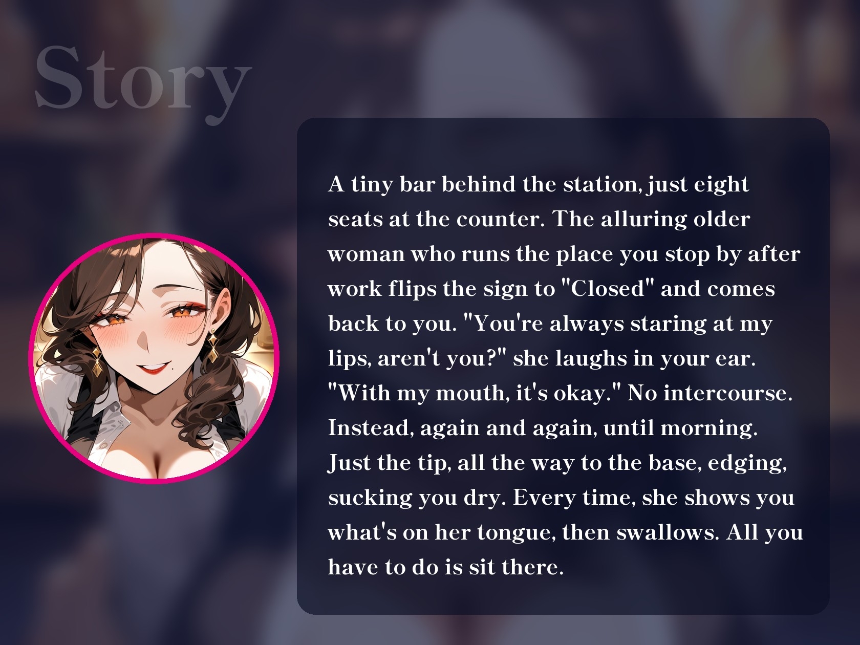 [ENG Sub] Bar Owner Onee-san Swallows Every Load: Blowjob Only, Cum in Mouth x5