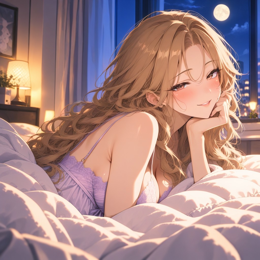ミナとおうちデート ～夜ふかし添い寝CG集～