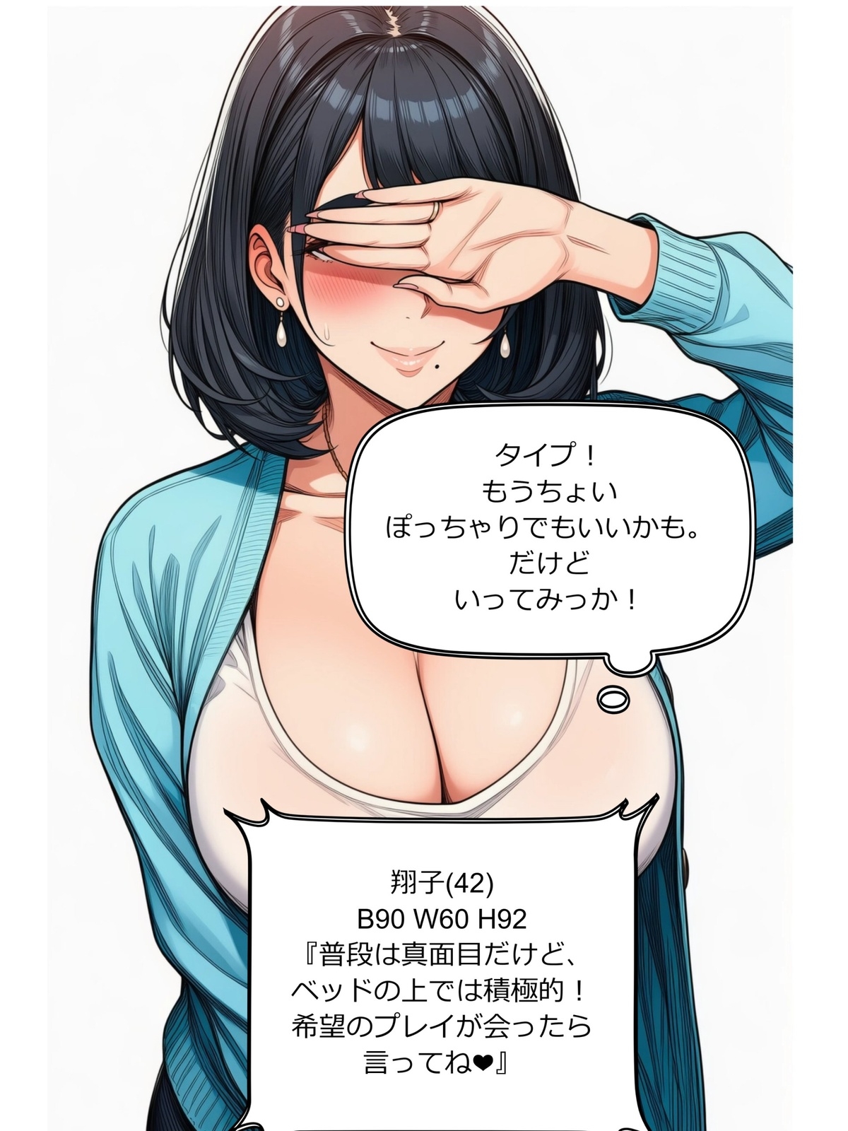 デリヘルで巨乳熟女指名したら本番できた。翔子(42)B90 W60 H92