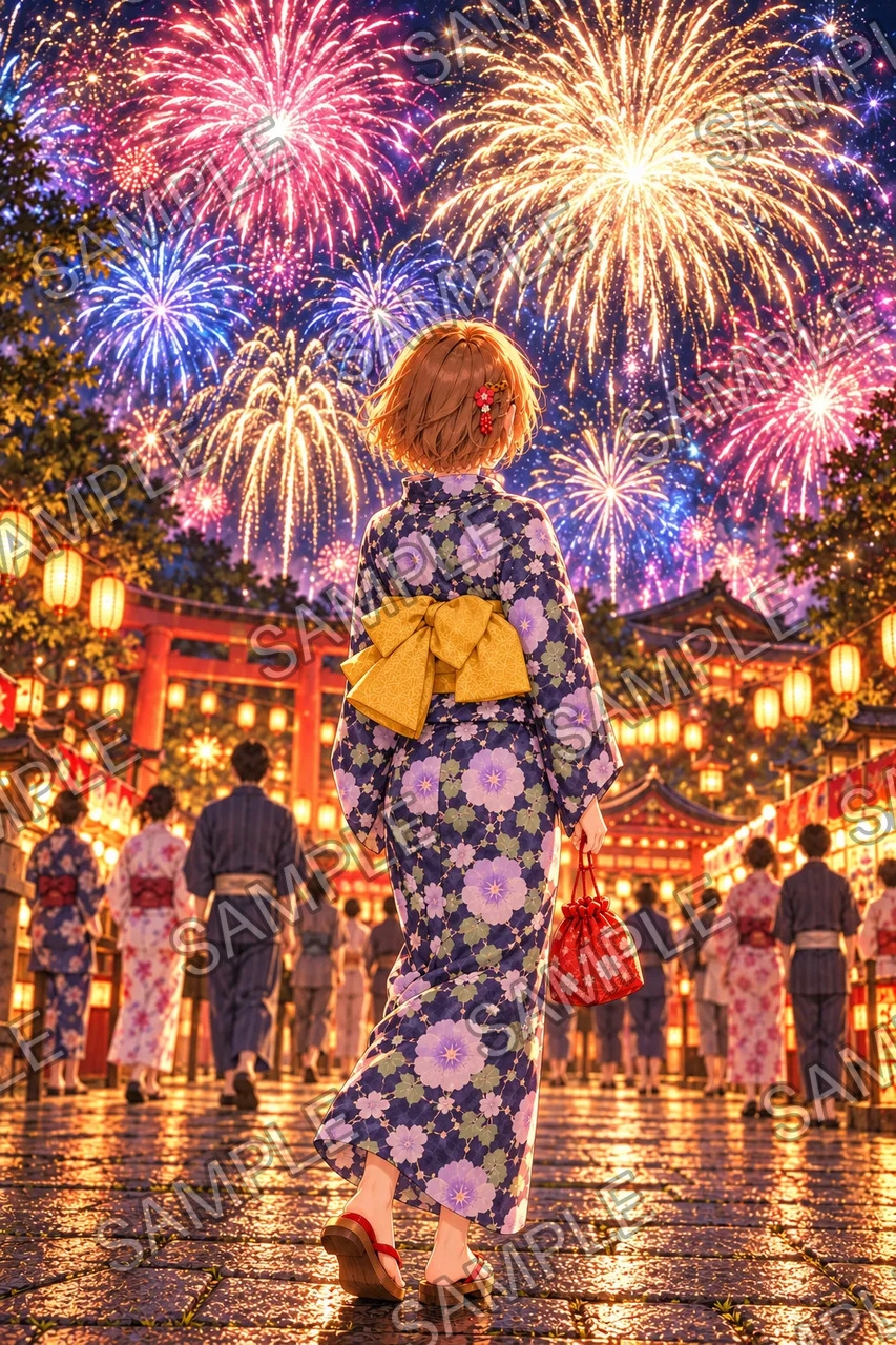 ひなた ― 夏祭りの夜 ― イラスト集 – Preview 6