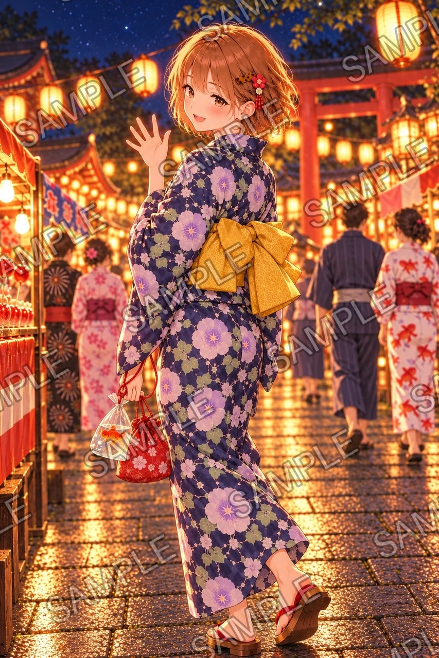 ひなた ― 夏祭りの夜 ― イラスト集 – Preview 9