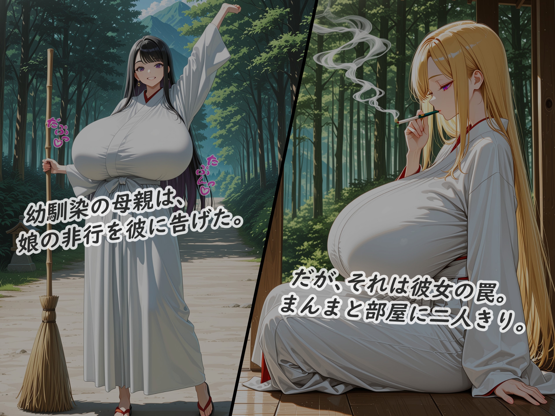 イラストノベル『亡者の溢れる世界で巫女母娘は妊活に励む』