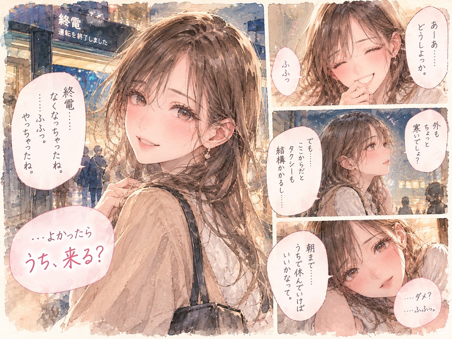 『終電を逃した夜、憧れの先輩と二人きりになった。』 – Preview 2